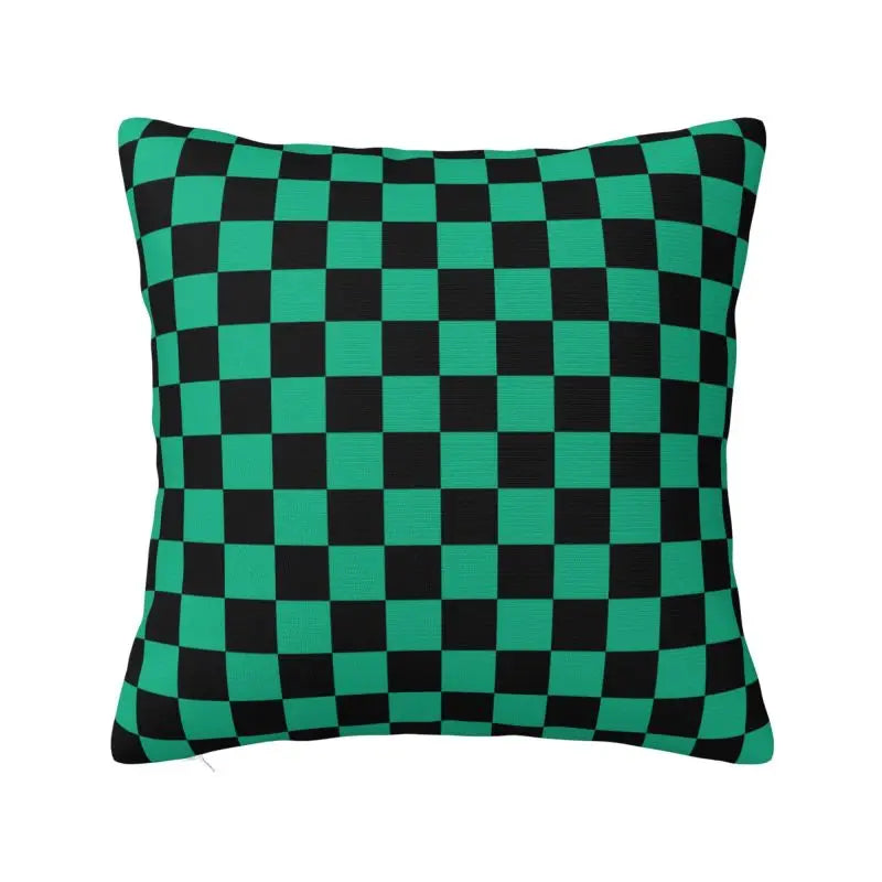 Race Track living 
Throw Pillow Covers Living Room Decoration Sofa Colorful Plaid Cushion Cover Polyester Pillowcase