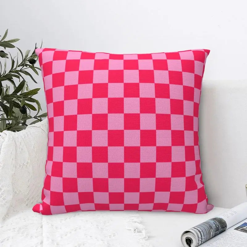 Race Track living 
Throw Pillow Covers Living Room Decoration Sofa Colorful Plaid Cushion Cover Polyester Pillowcase