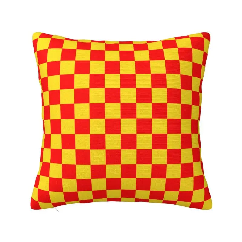 Race Track living 
Throw Pillow Covers Living Room Decoration Sofa Colorful Plaid Cushion Cover Polyester Pillowcase