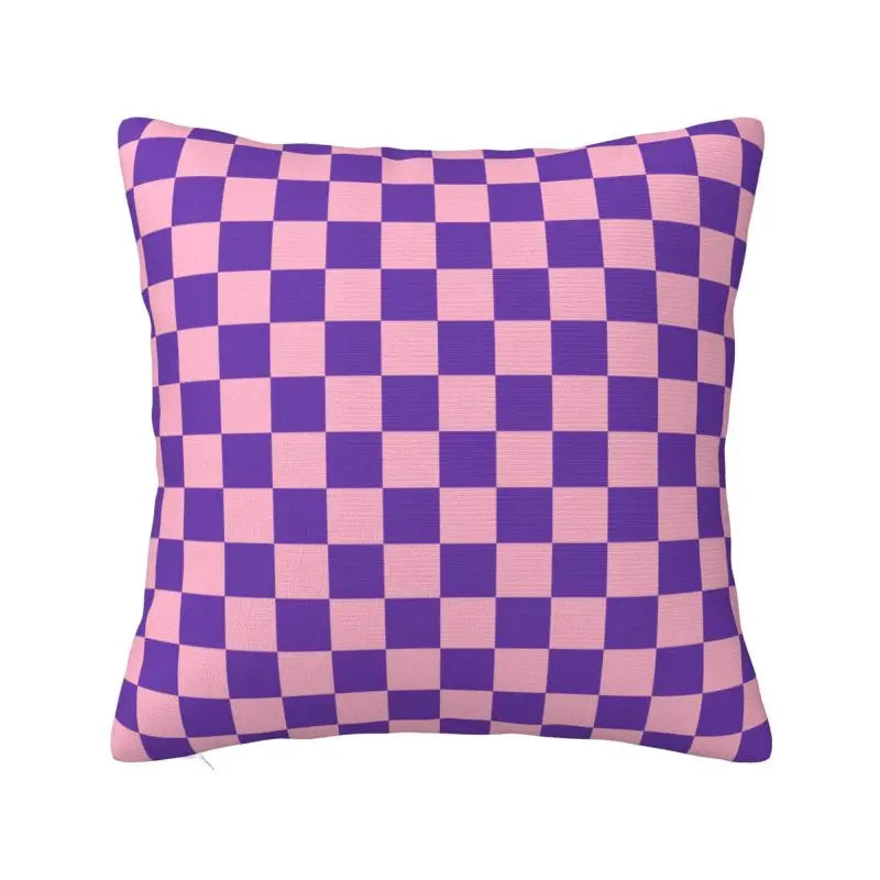Race Track living 
Throw Pillow Covers Living Room Decoration Sofa Colorful Plaid Cushion Cover Polyester Pillowcase