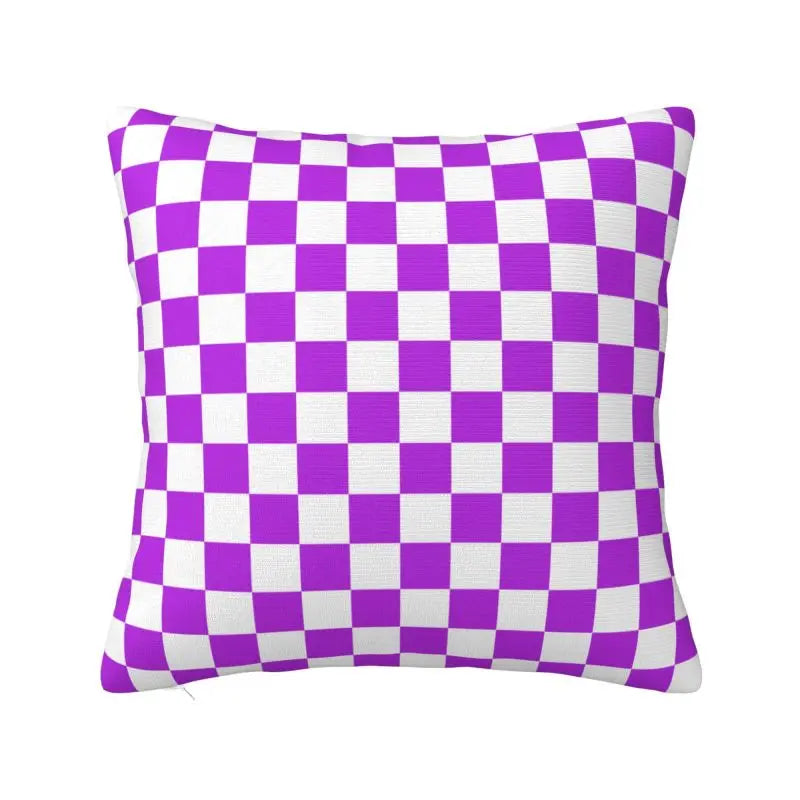Race Track living 
Throw Pillow Covers Living Room Decoration Sofa Colorful Plaid Cushion Cover Polyester Pillowcase